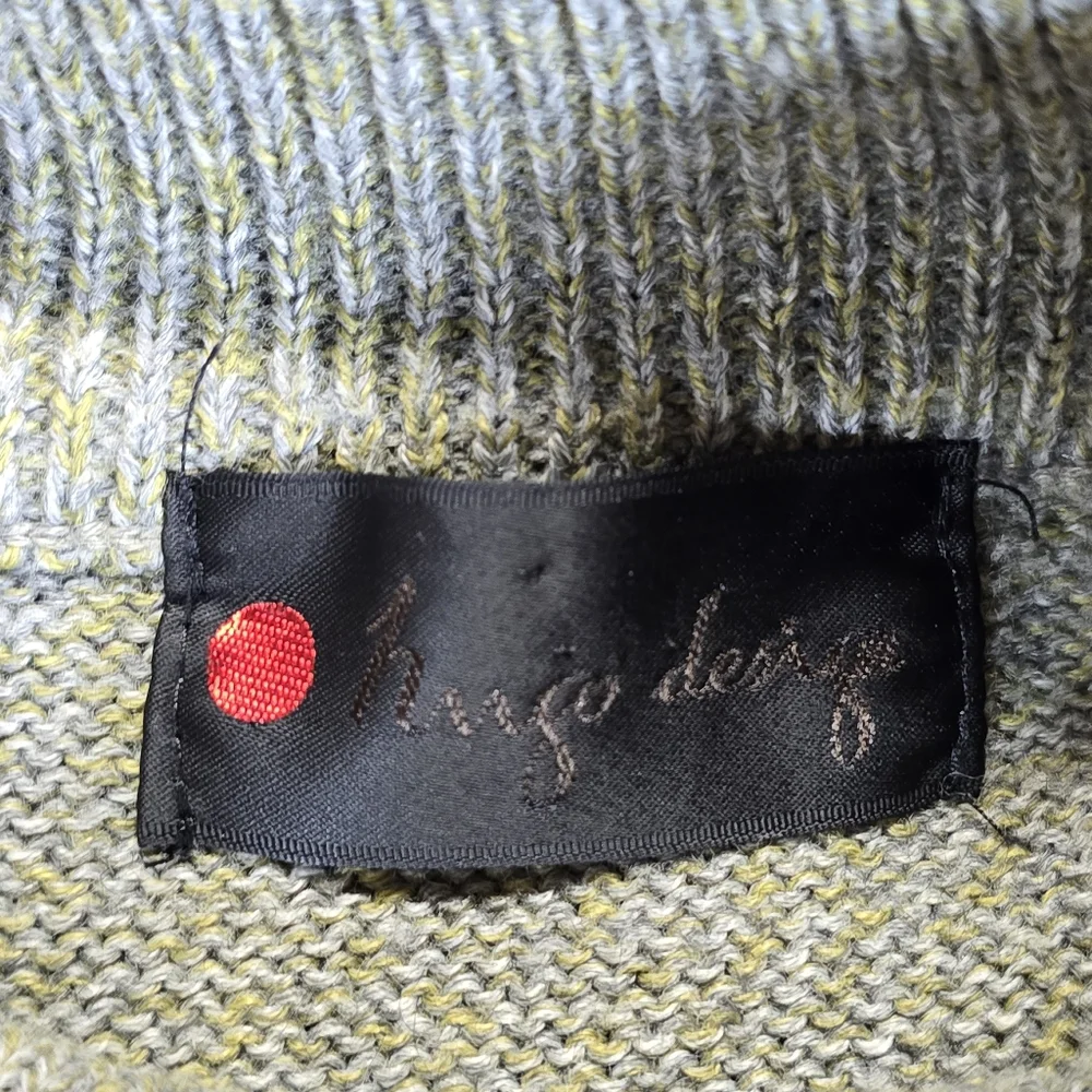 Vintage Hugo Design Geometric Wool Blend Knit Sweater Size Large - Picture 4 of 7